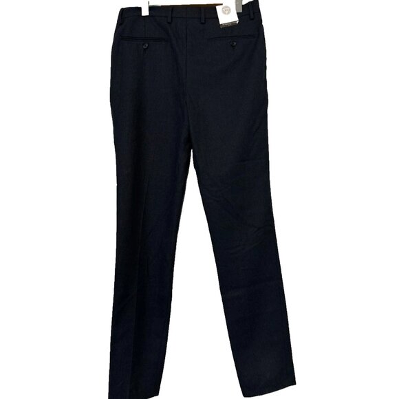 NWT Ben Sherman Pants Black Wool Classic Trousers EC1 Slim Fit Business W32 L34 - Picture 2 of 7